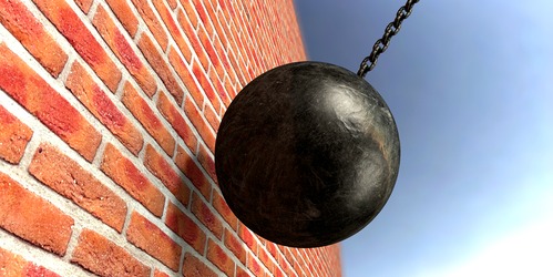 Wrecking-Ball-break-down-the-wall